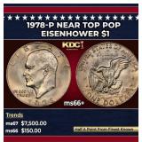 1978-p Eisenhower Dollar Near Top Pop $1 ms66+ SEG