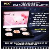 5 Coin Hello Kitty Gold Plated Round Collection