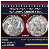 1943-s Walking Liberty Half Dollar Near Top Pop 50