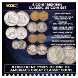 8 Coin 1883-1964 Classic US Type Coin Set