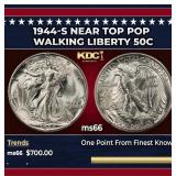 1944-s Walking Liberty Half Dollar Near Top Pop 50