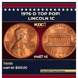 1976-d Lincoln Cent TOP POP! 1c ms67 rd SEGS