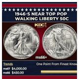 1946-s Walking Liberty Half Dollar Near Top Pop 50
