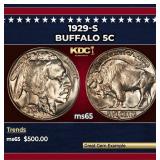 1929-s Buffalo Nickel 5c Grades ms65