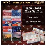 1999-2008 Full Mint Set Run - 220 Coins, 10 Comple
