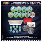 9 Coin Charlie Brown Peanuts Gang and Snoopy 1976