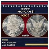 1896-p Morgan Dollar $1 ms66+ SEGS