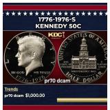 1776-1976-s Proof Kennedy Half Dollar 50c pr70 dca