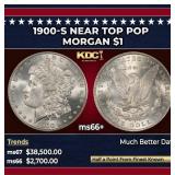 1900-s Morgan Dollar Near Top Pop $1 ms66+ SEGS