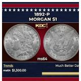 1892-p Morgan Dollar $1 ms64 SEGS