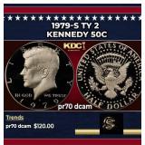 1979-s Ty 2 Proof Kennedy Half Dollar 50c pr70 dca