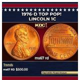 1976-d Lincoln Cent TOP POP! 1c ms67 rd SEGS