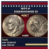 1977-p Eisenhower Dollar $1 ms66+ SEGS