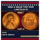 1936-s Lincoln Cent Near Top Pop 1c ms67 rd SEGS