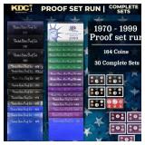 1970-1999 Proof Set Run 164 Coins 30 Complete Sets
