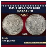 1921-s Morgan Dollar Near Top Pop! $1 ms66 SEGS