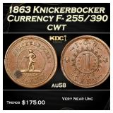 1863 Knickerbocker Currency Civil War Token F- 255