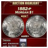 1882-p Morgan Dollar $1 ms66+ SEGS