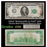 1928A $100 Green Seal Federal Reserve Note "Redeem