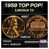 1959 Proof Lincoln Cent TOP POP! 1c pr69 rd SEGS