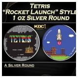 Tetris "Rocket Launch" Style - 1 oz Silver Round R
