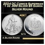 2024 DC Comics Superman 1 oz .999 Silver $5 Samoa