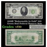 1928B $20 Green Seal Federal Reserve Note "Redeema