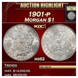 1901-p Morgan Dollar $1 ms62 USCG