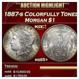 1885-o Morgan Dollar Colorfully Toned 1 ms66+ SEGS