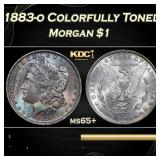 1883-o Morgan Dollar Colorfully Toned 1 Grades ms6