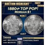 1880-p Morgan Dollar TOP POP! $1 ms67 SEGS