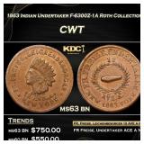 1863 Indian Undertaker Civil War Token F-6300Z-1A
