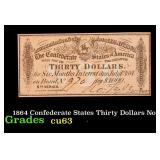 1864 Confederate States Thirty Dollars Note Grades