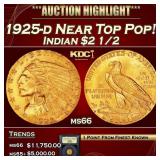1925-d Gold Indian Quarter Eagle Near Top Pop! $2