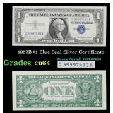 1957B $1 Blue Seal Silver Certificate Grades Choic