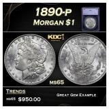 1890-p Morgan Dollar $1 ms65 SEGS