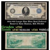 1914 $10 Large Size Blue Seal Federal Reserve Note