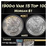 1900-o Morgan Dollar Vam 15 Top 100 $1 ms63 ICG