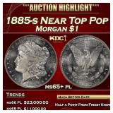 1885-s Morgan Dollar Near Top Pop $1 ms65+ pl SEGS
