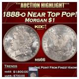 1888-o Morgan Dollar Near Top Pop! $1 ms66 SEGS