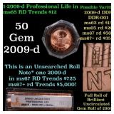 BU Roll 2009-d Lincoln Professional Life Cent 50 P