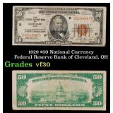 1929 $50 Green Seal Federal Reserve Note Grades vf