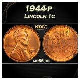 1944-p Lincoln Cent 1c Grades ms66 rb