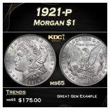 1921-p Morgan Dollar $1 ms65 ICG