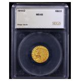 1914-d Gold Indian Quarter Eagle $2 1/2 ms65 SEGS