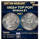 1902-p Morgan Dollar TOP POP! $1 ms67+ SEGS