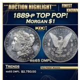 1889-p Morgan Dollar TOP POP! 1 ms65 DMPL SEGS