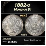 1882-o Morgan Dollar $1 Grades ms65