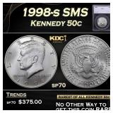 1998-s SMS Kennedy Half Dollar 50c sp70 SEGS