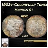 NGC 1903-p Morgan Dollar Colorfully Toned 1 ms63 N